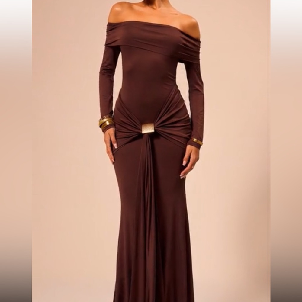 MUSERA long sleeve maxi dress